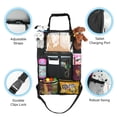 thumbnail image 3 of KY 2X  Car Back Seat Organizer 9 Pocket Auto Storage Kick Mat iPad Holder, 3 of 5