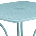 thumbnail image 6 of Flash Furniture Commercial Grade 35.5" Square Sky Blue Indoor-Outdoor Steel Patio Table with Umbrella Hole, 6 of 8