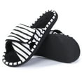 thumbnail image 5 of Women Adjustable Arch Support Slippers, Memory Foam Fuzzy Open Toe Velcro Flat Slides, 5 of 8