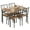 Style 1, variant on 5 PCS Kitchen Table and Chairs,Dining Room Table Set for 4 with Chairs,Kitchen Table Set Metal and Wood Rectangular Dining Table for Small Space,Apartment,Breakfast