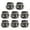 Metal Black, variant on 8 Pcs Spring Cord Locks Plastic End Fastener Double Holes Clip Rope Toggle Stoppers Sliders, Clear