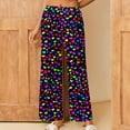 thumbnail image 2 of zbxnLI Plus Size Pajama Pants for Women Heart Printed Pjs Sleep Pants Comfort Waist Wide Leg Lounge Pants, 2 of 6
