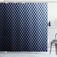 thumbnail image 1 of Ambesonne Dark Blue Shower Curtain, Checkered Halftone, 69"Wx70"L, Dark Blue White, 1 of 3
