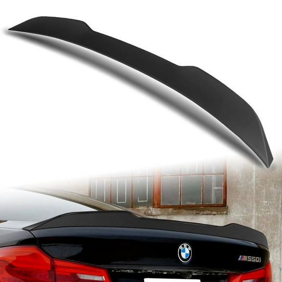 W-Power For 2017-2023 BMW 5-Series G30 G38 Unpainted Black Trunk Spoiler Wing
