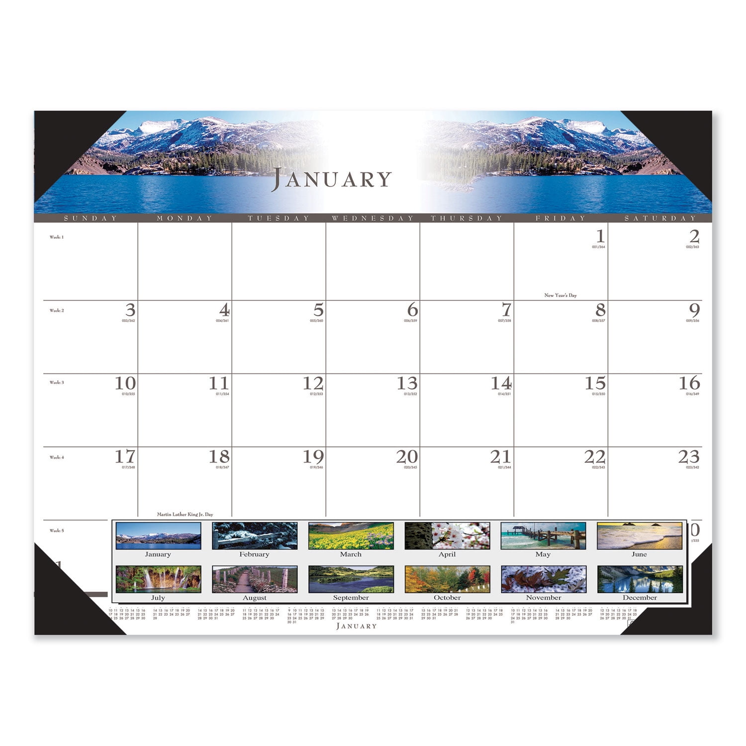 House of Doolittle Recycled Full-Color Photo Monthly Desk Pad Calendar 22 x 17 2021 140HD