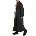 thumbnail image 6 of Mercatoo Kids Thobe for 𝐌uslim Boys 𝐈slamic Arabic Long Sleeve Kaftan Robe Zipper Prayer Dress for Boys 𝐌uslim Thobe Eid Outfit, 6 of 9