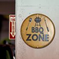 thumbnail image 3 of Placa Metal Vintage Zona Barbacoa Pintura Hierro Redonda Arte Pared Bar para El 30x30cm, 3 of 8