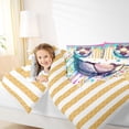 thumbnail image 3 of Erosebridal Ball Games Kids Full Size Comforter Sets,Soccer Ice Cream Leopard Print Bowknot Bedding Sets For Football Girls,Reversible 3-Piece, 3 of 7