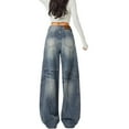 thumbnail image 4 of WILLBEST Pantalones Mujer Pantalones Vaqueros de Cintura Alta y Pierna Ancha Para Mujer, Elásticos, Cómodos, Informales, Para Caminar, Trotar, Festivales de Música, Ropa de Diario, Estilo Retro., 4 of 6