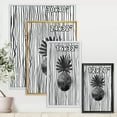 thumbnail image 4 of Designart 'Black and White Striped Under Tropical Leaf I' Modern Framed Canvas Wall Art Print, 4 of 5
