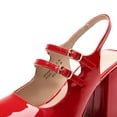 thumbnail image 4 of Women's Slingback Chunky Heels Mary Jane Pumps Shoes With Buckle Straps, 4 of 5
