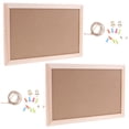 thumbnail image 4 of Monyance Decorative Hanging Pin Board 2PCS Cork Board Bulletin Board 20x30CM Pine Frame Wall Hanging Notice Board(11.81X7.87X0.59Inches), 4 of 10
