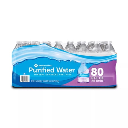 80 Pack Purified Bottled Water (8oz)