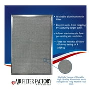 Air Filter Factory 16 x 20 x 1 inches Washable Industrial Aluminum Foil Filter