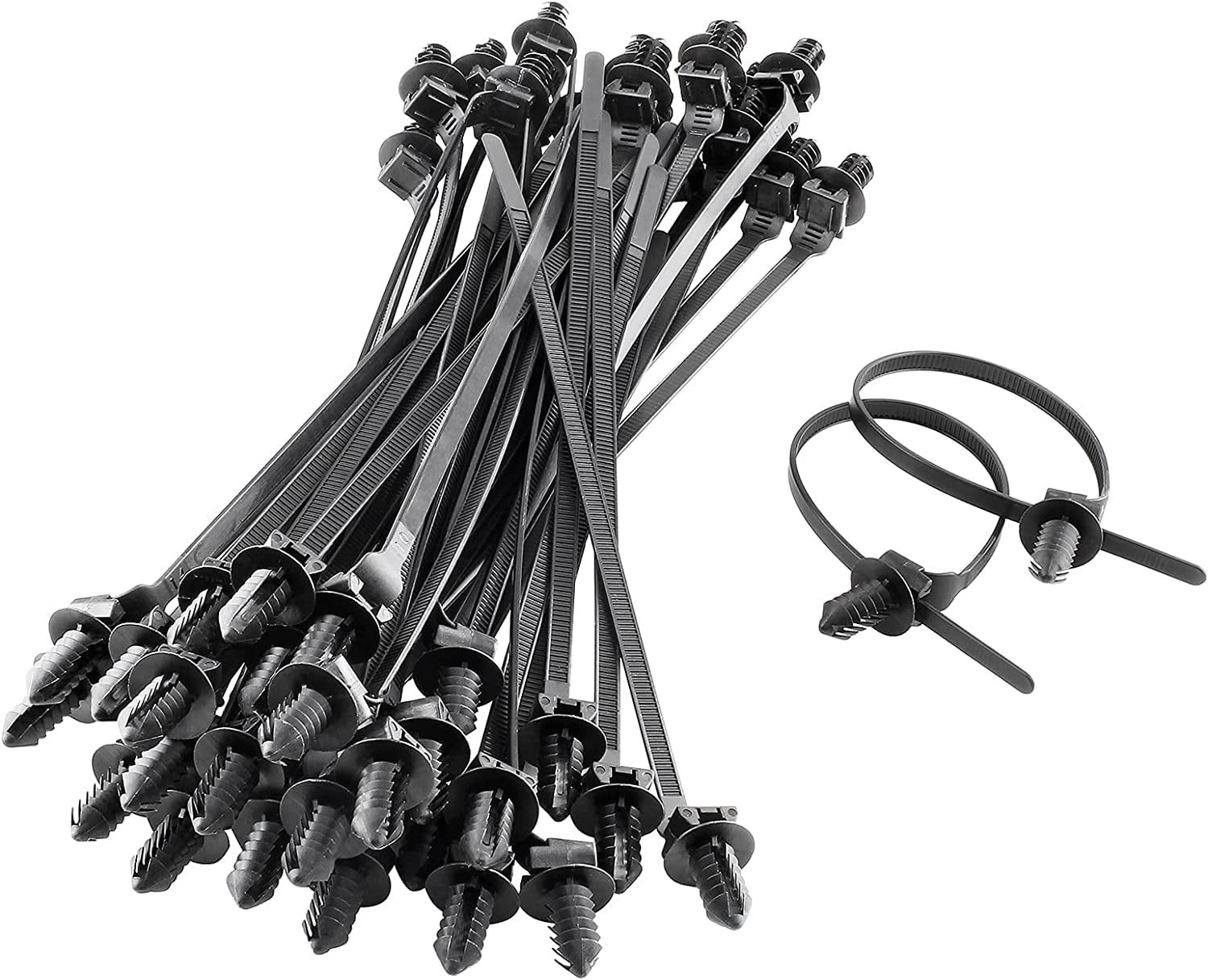 50PCS Fir Tree Push Mount Cable Zip Ties Heavy Duty 8.3x0.18 Wire Ties