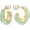 6-Aqua Blue, variant on Acrylic Resin C Shape Hoop Earrings for Women, Double Sided Faux Pearl Ball Back Statement Earrings, Lightweight Hypoallergenic Fashion Jewelry for Daily Wear