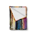 thumbnail image 2 of Oil Painting Soft Flannel Fleece Throw Blanket, Abstract Art Deco Contrast Tones Grunge Brushstrokes Splashes and Stripes, Cozy Plush for Indoor and Outdoor Use, 50" x 70", Multicolor, by Ambesonne, 2 of 6