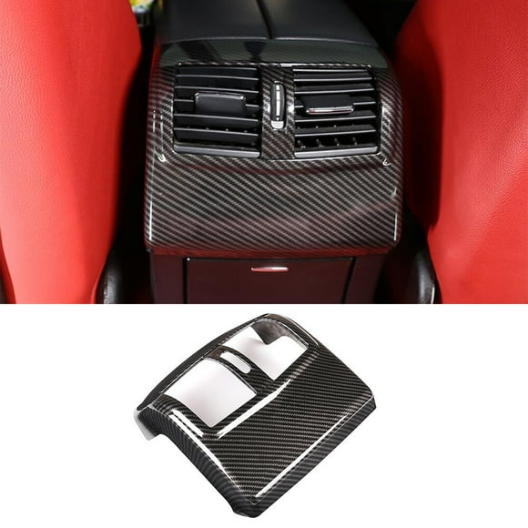 ABS Patrón de Fibra de Carbono Interior Auto Salida de Ventilación Trasera Cubierta Decorativa Borde para Mercedes Benz E Clase W212 2012-2015