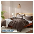 thumbnail image 2 of KriKac Chocolate Brown California King Duvet Cover Sets - Soft Double Brushed Cal King Duvet Cover, 3 Piece, with Button Closure, 1 Duvet Cover 104x98 inches and 2 Pillow Shams, 2 of 9