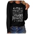 thumbnail image 2 of OKBOP Ladies Tops And Blouses,Printed Long Sleeve Sweatshirt Pullover Shirts Womens Blouses And Tops Dressy Womens Oversized Sweatshirts, 2 of 4