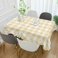 thumbnail image 5 of GZHJMY Table Cloth Indoor & Outdoor Tablecloth Wrinkle Resistant Waterproof Decorative Table Cover for Kitchen, Spring, Holiday, Party (60" x 60", Yellow Heart Plaid) Home Decor, 5 of 7