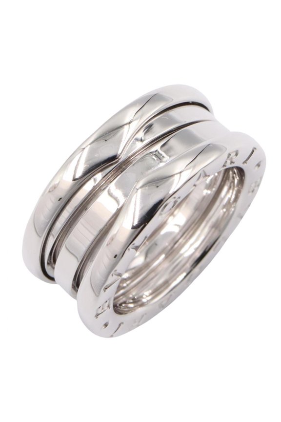 Pre-Owned Bvlgari Bulgari B-zero1 Ring, 3-band ring, 18KWG (white gold), women's, silver-toned.