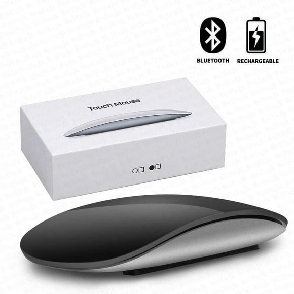 DEBGFS For Wireless Bluetooth Touch Magic Mouse For Macbook Pro Air Mini Laptop Tablet PC iPad Gaming Ergonomico Mouse black,Black