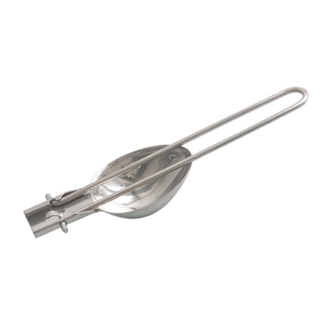 DOLITY Stainless Steel Outdoor Tableware Foldable Cookware Flatware Camping Cutlery for Spoon