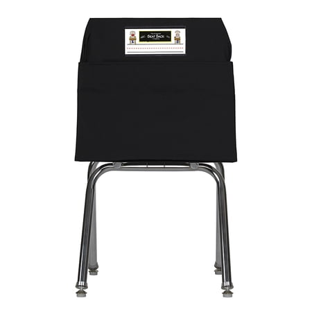 Seat Sack, Medium, 15 inch, Chair Pocket, Black | Bundle of 10 Each