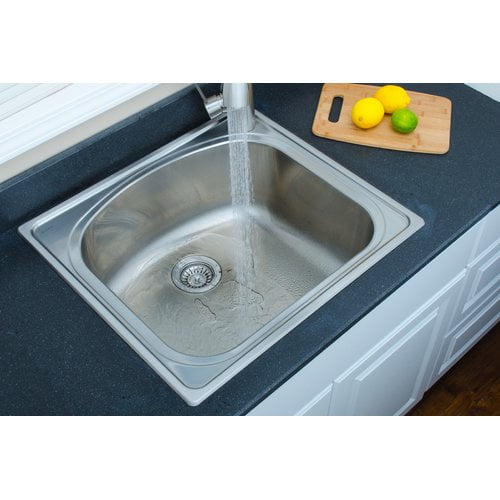 Wells Sinkware Chicago Series 25 L X 22 W D Shaped Topmount Kitchen Sink