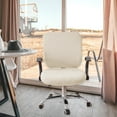 thumbnail image 3 of Stretch office computer chair seat covers Removable anti-dust chair slip cover Cream, 3 of 8