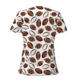 thumbnail image 4 of Naloa Football Print T-Shirts Short Sleeve V Neck Tees for Women Fashion Tops Trendy Lightweight Soft Casual Summer Outfits Clothes, 4 of 5