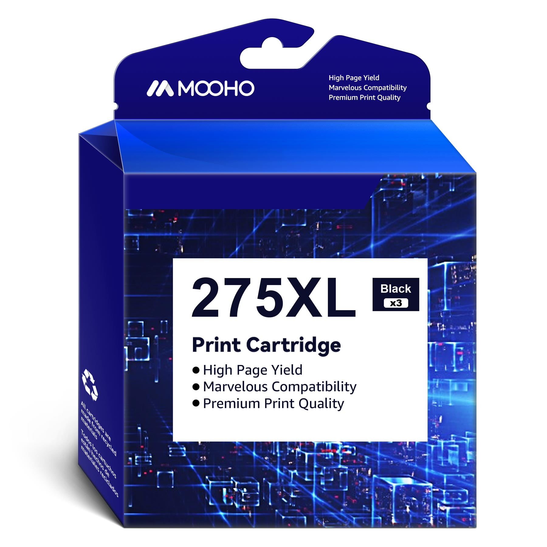 275XL Ink Cartridges Combo Pack Remanufactured Replacement for Canon