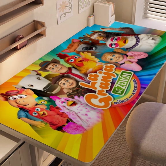 La Granja de Zenón -themed extra-large Non-Slip Base leather Desk Table mat—versatile for computer desks, dining tables, and more.12"x24"(30X60cm）