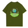 thumbnail image 2 of NAMTYQX Plus Size Summer Tops Short Sleeve Stretch Print Patterned Looses Fashion Airoft Round Neck Plus Size Womens Tshirts Cotton Loose Fit Army Green Size 2XL, 2 of 4