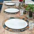 thumbnail image 4 of Silver Gray Beaded Placemats Set of 8 for Dining Coffee Table Scratch Heat Stain Resistant Charger Kitchen Decor Durable Tablemats - Fall Autumn Thanksgiving Holiday - 14 Inches, 4 of 8