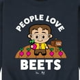 thumbnail image 3 of The Office - People Love Beets - Men's Crew Neck Fleece Pullover, 3 of 5
