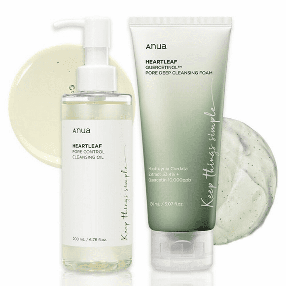 ANUA Double Cleansing Duo Set (Cleasnig Oil 200ml + Cleansing Foam 150ml ) two piece set