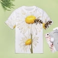 thumbnail image 5 of Bee And Flowers T-Shirts Casual T-Shirt Short Sleeve Women Trendy Tshirt Beach Custom Tops, 5 of 5