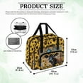 thumbnail image 6 of ZIATUBLE Sunflower Cow Carrying Travel Storage Wooden Sewing Machine Cases Butterfly Carry Case with Storage Pockets and Handles Large Capacity Padded Storage Bag Home Sewing Classes, 6 of 7