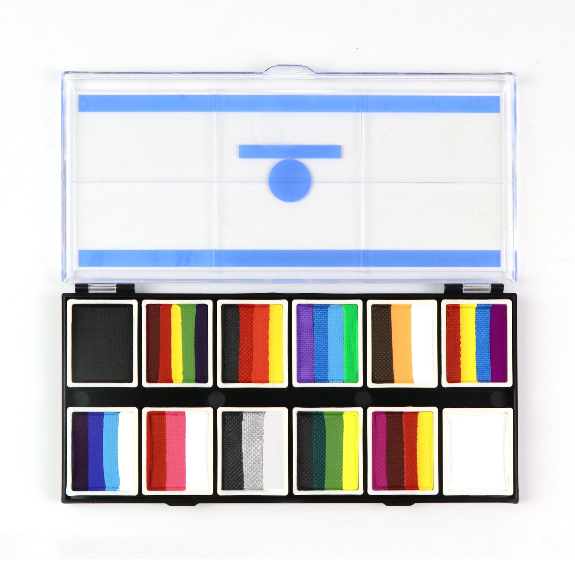 Narrative Cosmetics Colorwave 12-Color Palette - Water-Activated Makeup for Face & Body - Ideal for SFX, Parties, Cosplay, and Theater