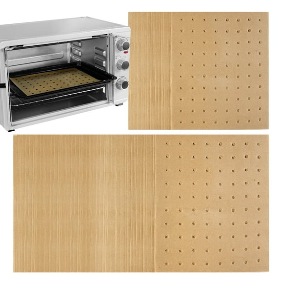 Katbite 180-Pack 9x11" Rectangular Perforated Air Fryer Liners, Parchment Paper, Non-Stick, Greaseproof, Heat-Resistant, Disposable.