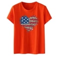 thumbnail image 4 of Birdeem T-Shirt pour Femmes d'Été Décontracté Ample Imprimé Fête de l'Indépendance à Col Rond à Manches Courtes, 4 of 5