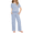 Blue Cherry, variant on Arshiner Girls Pajama Set Short Sleeve Long Pant Sleepwear Soft Shirring Lounge Set Pjs