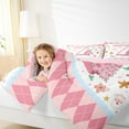 thumbnail image 4 of Manfei Letter Z Monogrammed Bedding Comforter Set,Merry Christmas Twin Comforter Sets,Cute Gingerbread Man Bedding Set For Child,Microfiber Room Decorative Reversible,2 Pieces, 4 of 8