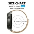 thumbnail image 5 of FIEWESEY Band Compatible with Samsung Galaxy Watch 4/Active 2 40mm 44mm/Gear S2 Classic/Galaxy Watch 5 40mm 44mm/Watch 5 pro 45mm,20mm Milanese Mesh Woven Stainless Steel Watchband Strap(Rose Gold), 5 of 7