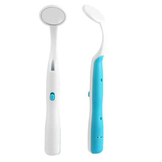 1 espejo dental con herramienta de luz Espejo de inspección de dientes con luz LED Espejo antivaho con ángulo curvo Herramienta de cuidado bucal para dentistas