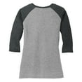 thumbnail image 6 of Yellow Rooster Women's Perfect Tri 3/4-Sleeve Female Raglan T-Shirt Black Frost/ Grey Frost M, 6 of 6