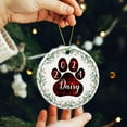 thumbnail image 4 of Customized Dog Ornament 2025, Paw Print Dog Ornament Gift for Men Women, Custom Dog Christmas Tree Ornament, Personalized Dog Pet Ornament with Name & Year, Dog Xmas Ceramic Ornament Present rDrcQa, 4 of 6