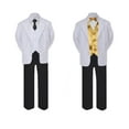 thumbnail image 2 of 7pc Boy Formal Necktie Black White Suit Set Satin Bow Tie & Vest Baby Sm-20 Teen, 2 of 3